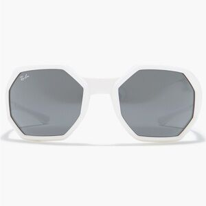 Ray-Ban 59mm Wrap Sunglasses in White NWT